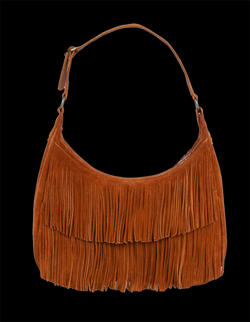 suede fringe hobo bag